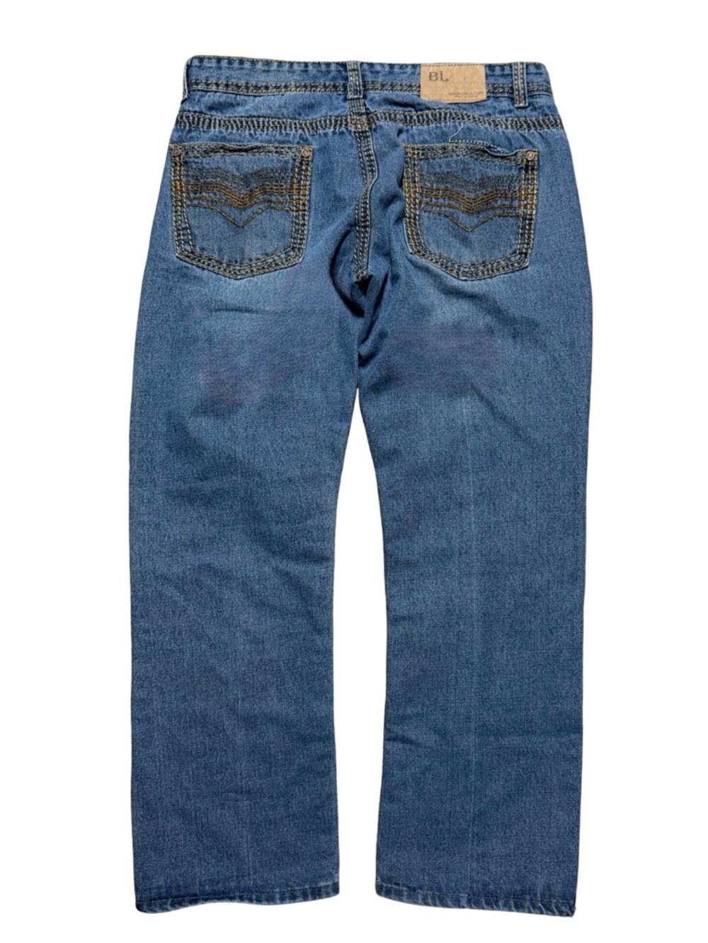 Vintage Y2K Brooklyn Laundry Medium Wash Streetwear Blue Jeans Size 34x30